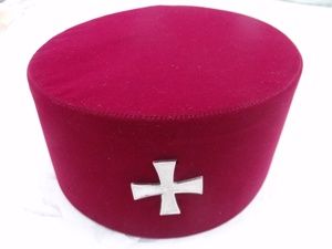Knights Templar Cap With Cross